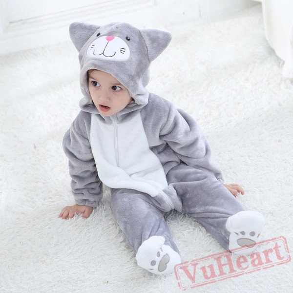 Black, Grey Cats Baby Onesie Costumes / Clothes 