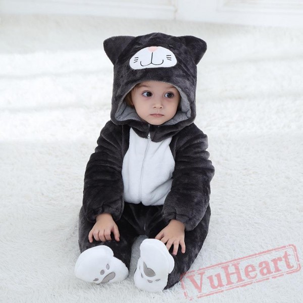 Black, Grey Cats Baby Onesie Costumes / Clothes 