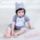 Gray Summer Short Sleeve Baby Onesie Costumes / Clothes 