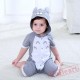 Gray Summer Short Sleeve Baby Onesie Costumes / Clothes 