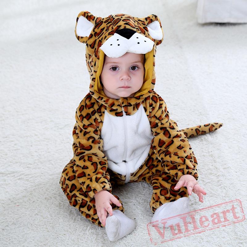 leopard onesie baby