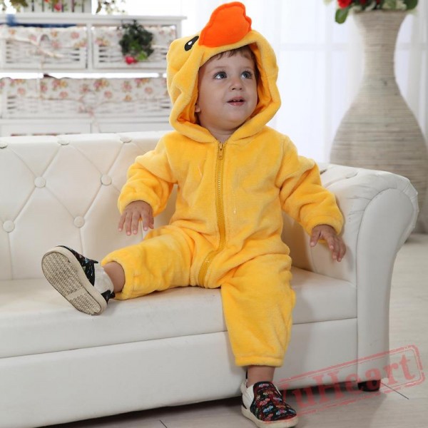 Yellow Flannel Baby Onesie Costumes / Clothes 