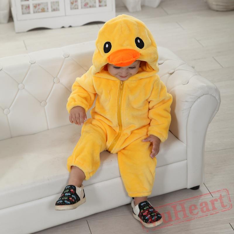 Yellow Flannel Baby Onesie Costumes / Clothes