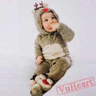 Christmas Baby's Fall / Winter Pajamas Little Elk Baby Onesies