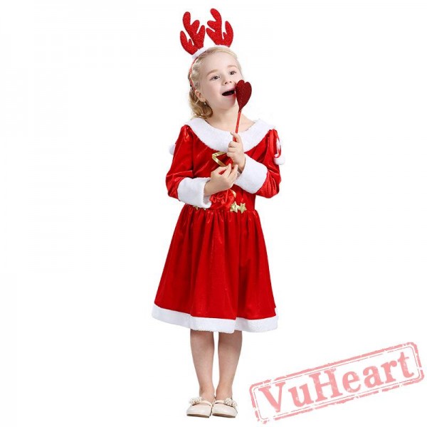 Girl Long Sleeve Christmas Dresses