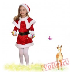 Fantasy Cosplay Children's Costume Santa Claus Christmas Dress