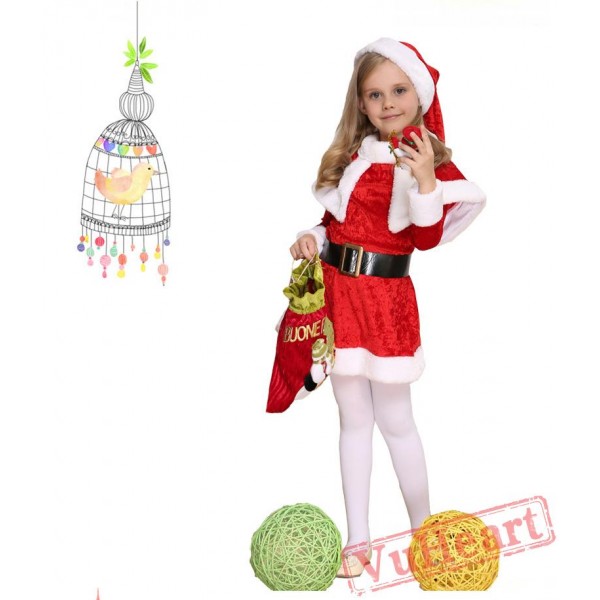 Fantasy Cosplay Children's Costume Santa Claus Christmas Dress