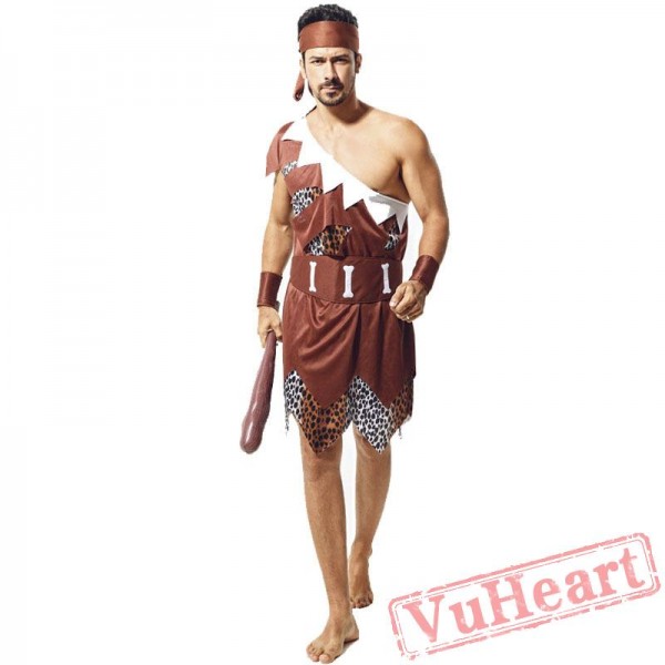 Halloween cosplay costume, adult savage costume