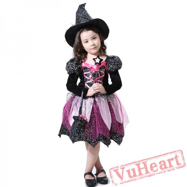 Halloween kid's costume, magic witch costumes