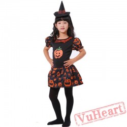 Halloween kid's costume, witch witch, pumpkin costume