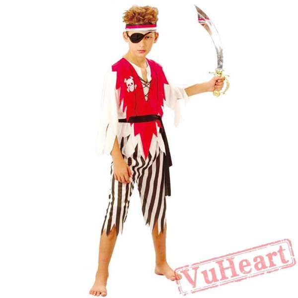 Halloween cosplay kid pirate costume