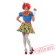 Halloween cosplay women, adult clown costume