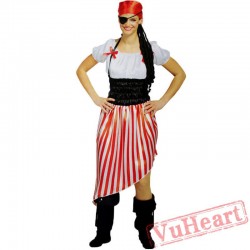 Halloween costumes, adult women pirate costume, pirates of the Caribbean - Captain Jack costume