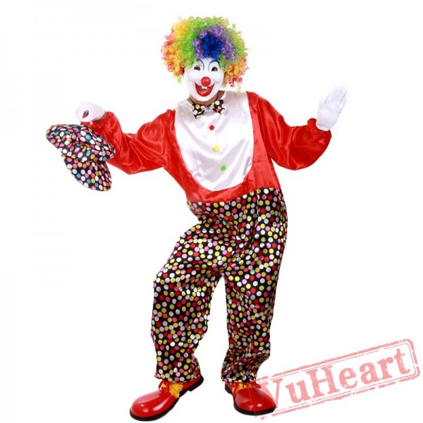 Halloween cosplay costume, adult clown costume