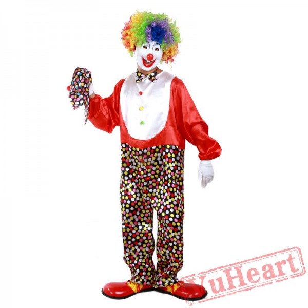 Halloween cosplay costume, adult clown costume