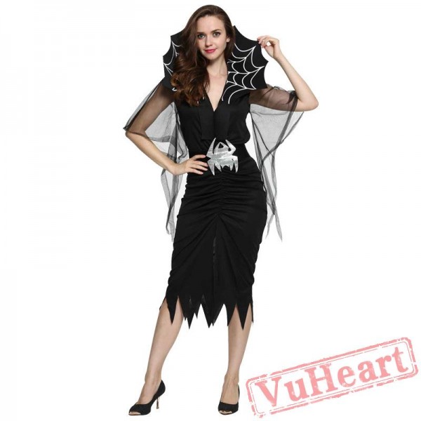 Black Spider Vampire Dress, Halloween Costume