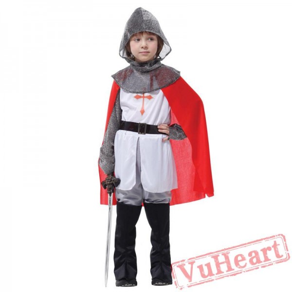 Halloween cosplay dress, crusader warrior costume