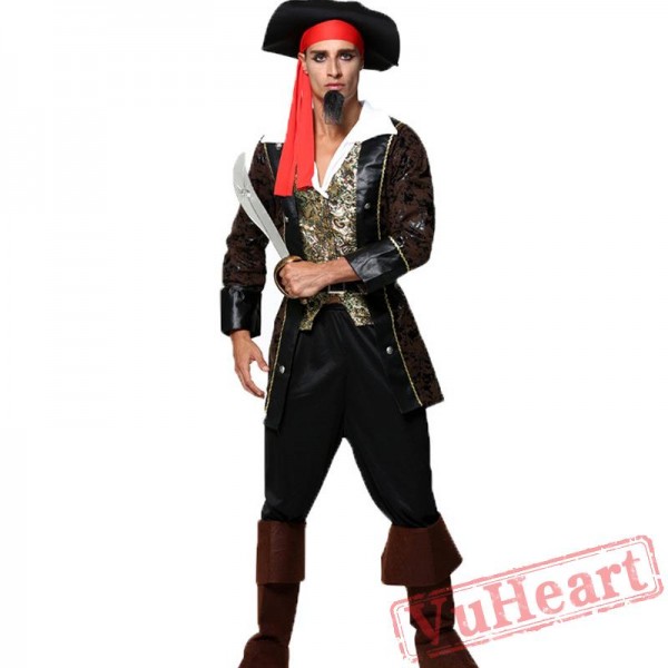 Halloween costumes, Caribbean pirate costume men