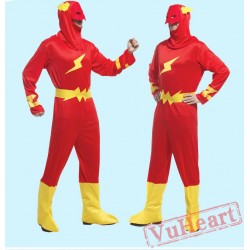 Halloween adult cosplay costume, lightning superman costume