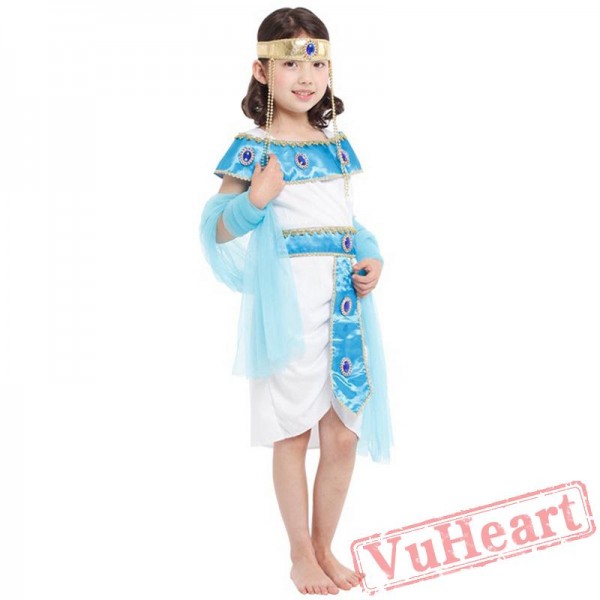 Halloween cosplay costume, kid Greek princess dress in Egypt