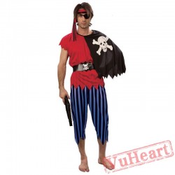 Halloween Pirate Garment, Pirates of the Caribbean, Adult Jack Captain Costume