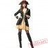 Halloween cosplay Queen Costume, Caribbean Pirate costume Lady