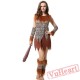 Adult men and women indigenous people primitive people leopard savage costume