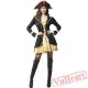 Halloween cosplay Queen Costume, Caribbean Pirate costume Lady