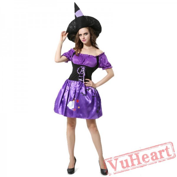 Halloween Purple Witch Dress