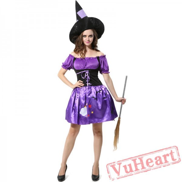 Halloween Purple Witch Dress