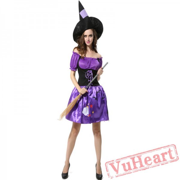 Halloween Purple Witch Dress