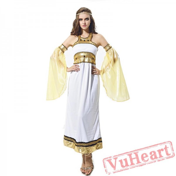 White Arab goddess dress, Greek goddess dress