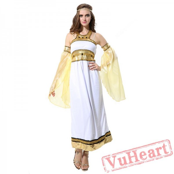 White Arab goddess dress, Greek goddess dress