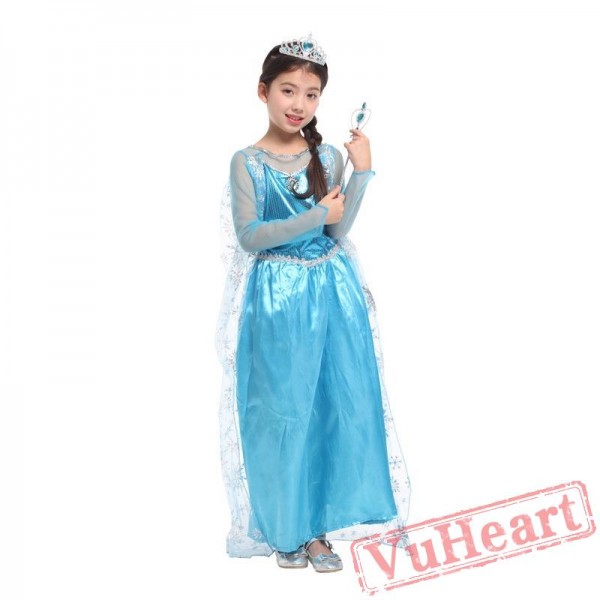 Ice and snow odd princess dress, Halloween kid's costume