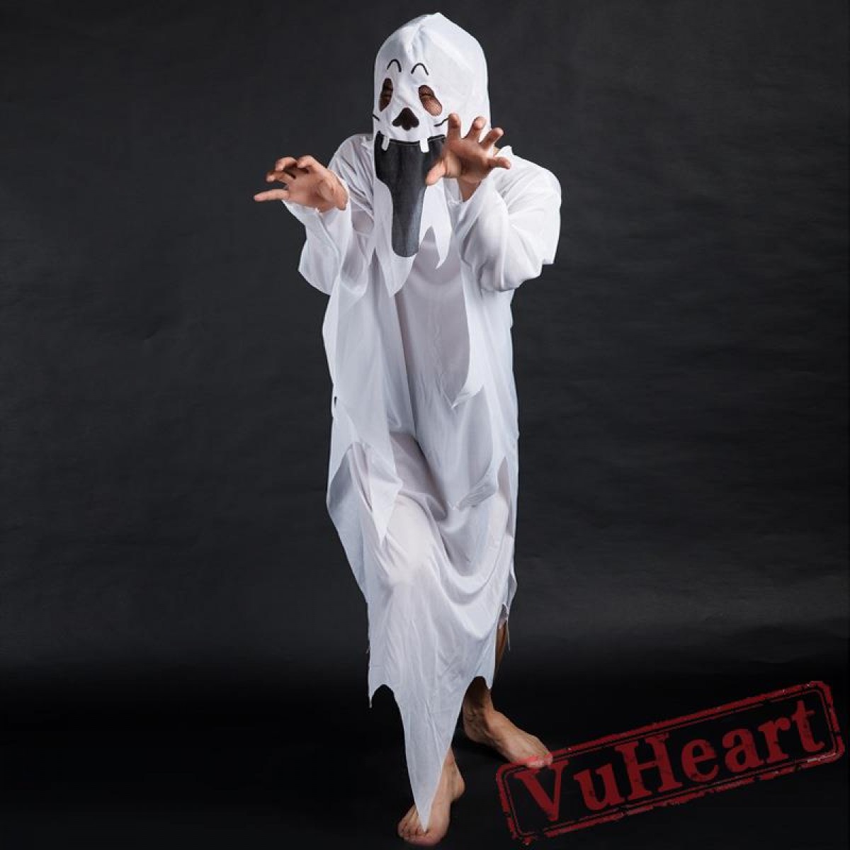 Halloween horror costume, white ghost costume