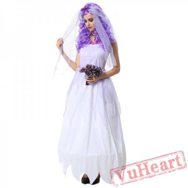 Vampire costume, ghost bride witch princess dress