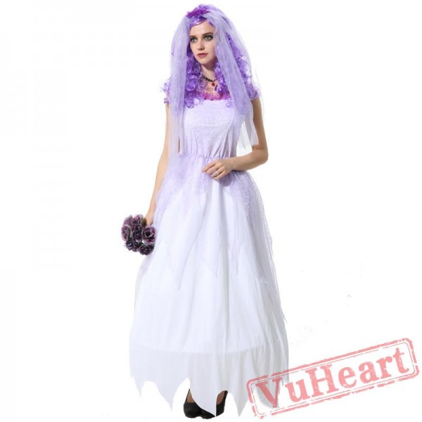 Vampire costume, ghost bride witch princess dress