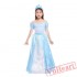 Halloween kid's costume, ice blue princess skirt costume