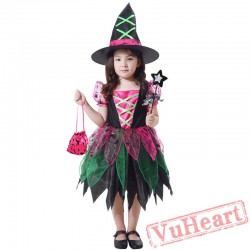 Halloween witch costume, child magician costume