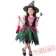 Halloween witch costume, child magician costume