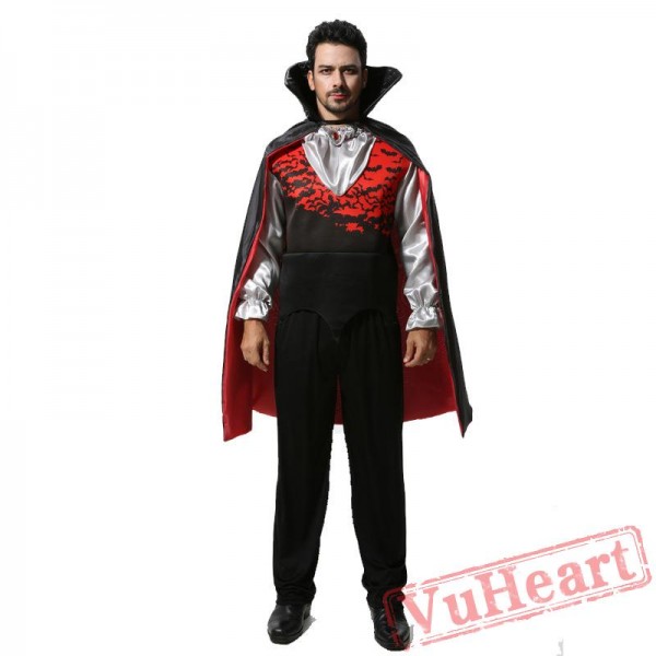 Halloween adult men costume, bat vampire count costume costume