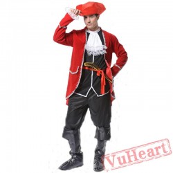 Halloween adult men's costume, Caribbean pirate costume