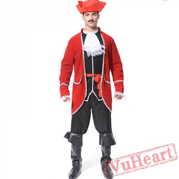 Halloween adult men's costume, Caribbean pirate costume