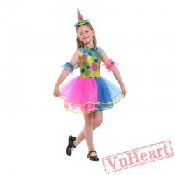 Halloween clown costume, kid clown costume