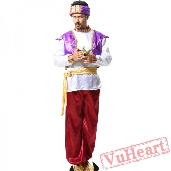 Halloween Arab King Costume, Aladdin Lamp