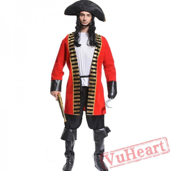 Adult Pirate Garment, One Eye, Jack Captain Costume