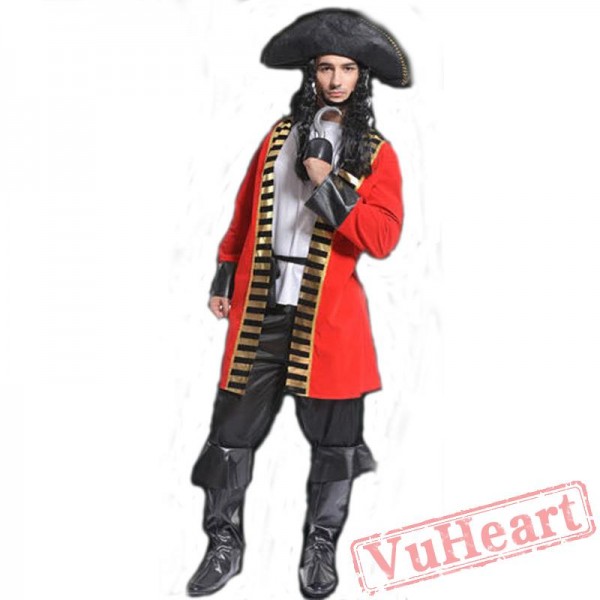 Adult Pirate Garment, One Eye, Jack Captain Costume