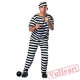 Halloween costumes, adult black and white prisoners costume, prisoners