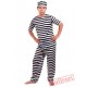 Halloween costumes, adult black and white prisoners costume, prisoners