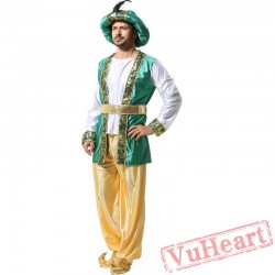 Halloween costume, child adult Arabian prince costume